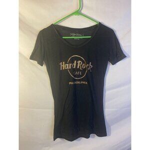 Vintage Hard Rock Cafe Philadelphia Tshirt Shirt Black Women’s‎ Y2K xs X Small